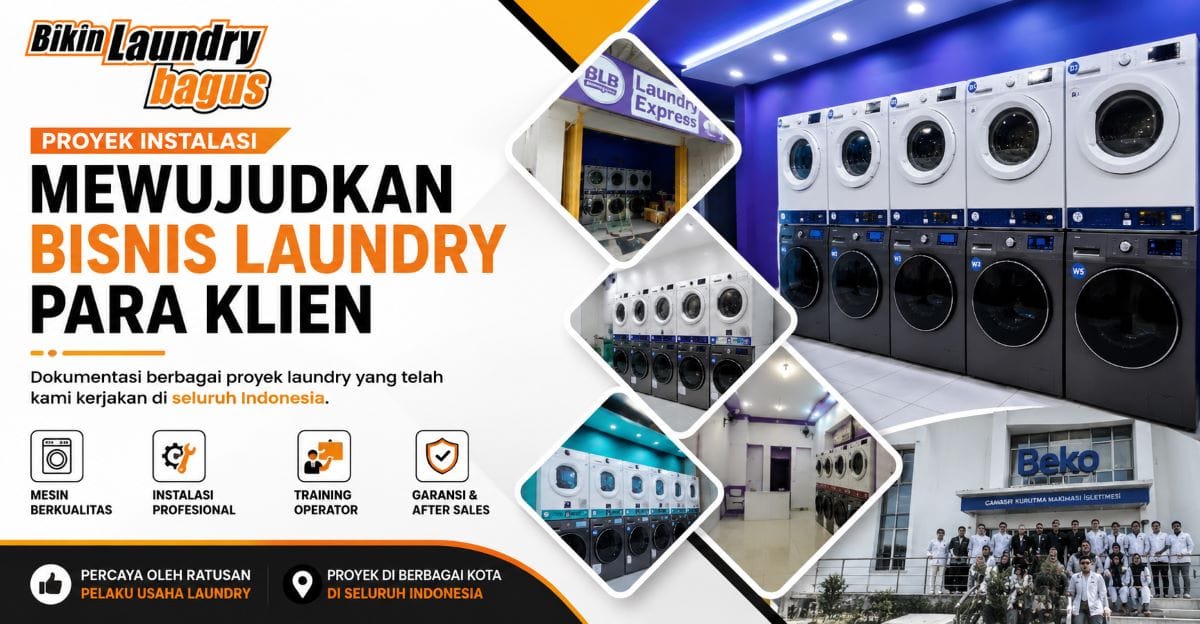 Galeri Proyek Instalasi Laundry oleh Bikin Laundry Bagus