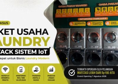 Implementasi Paket Usaha Laundry 5 Stack Sistem IoT Senilai Rp190 Juta