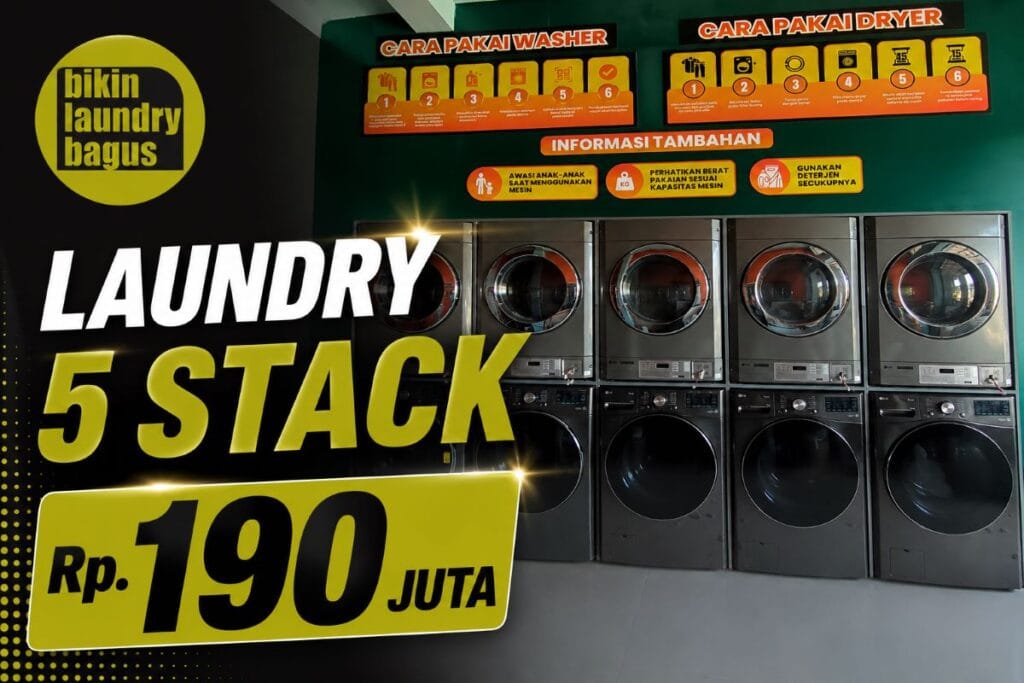 paket laundry 5 stack harga bersaing